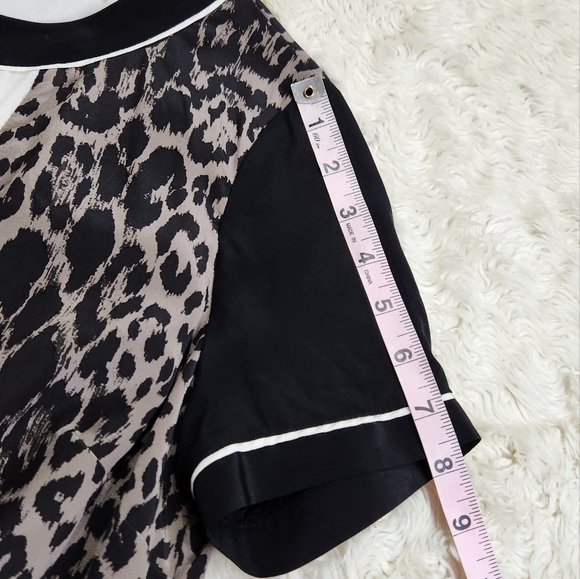 Elizabeth and James Montana Leopard Silk Short Sleeve Mini Dress Sz 6 Revolve - Picture 8 of 11